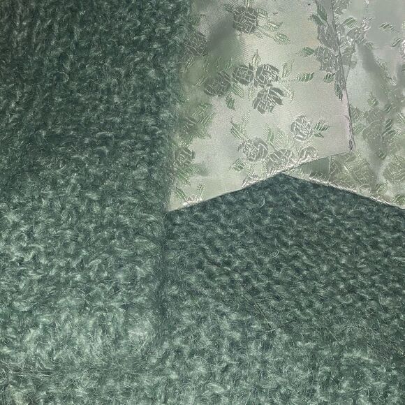 Vintage 1940’s Green Knit Long Sweater Coat Swagger Jacket Medium - Picture 12 of 12